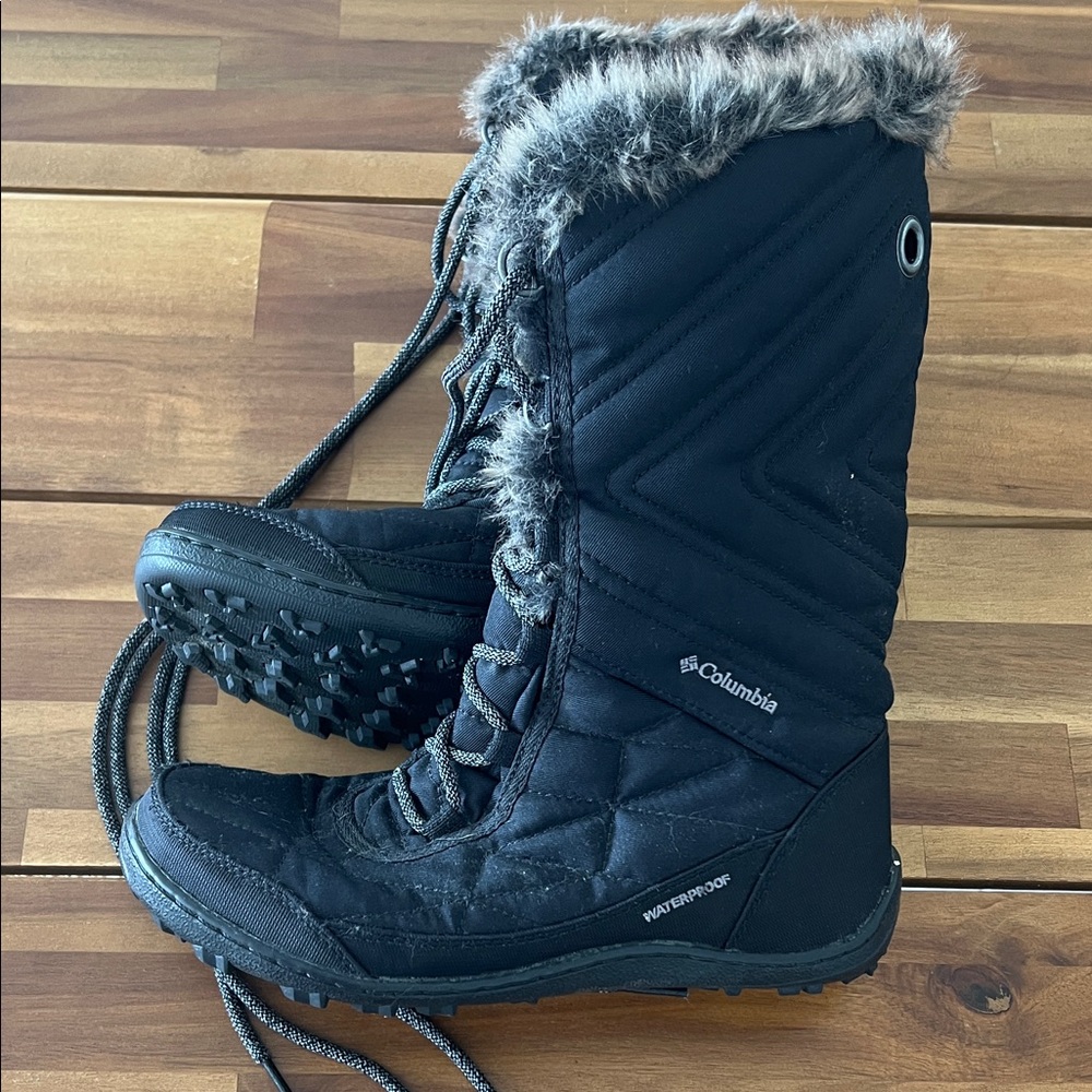 Columbia Women's Black Waterproof Winter Boots - like new